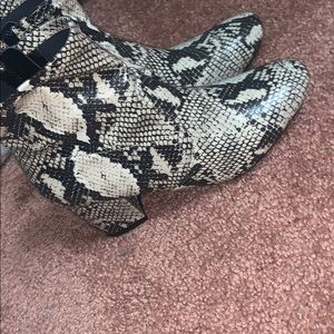 Snake print boots
